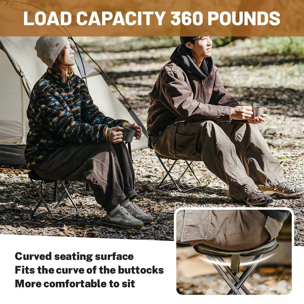 Natureifa-Chaise pliante légère pour camping en plein air, tabouret de pêche portable, siège en épon