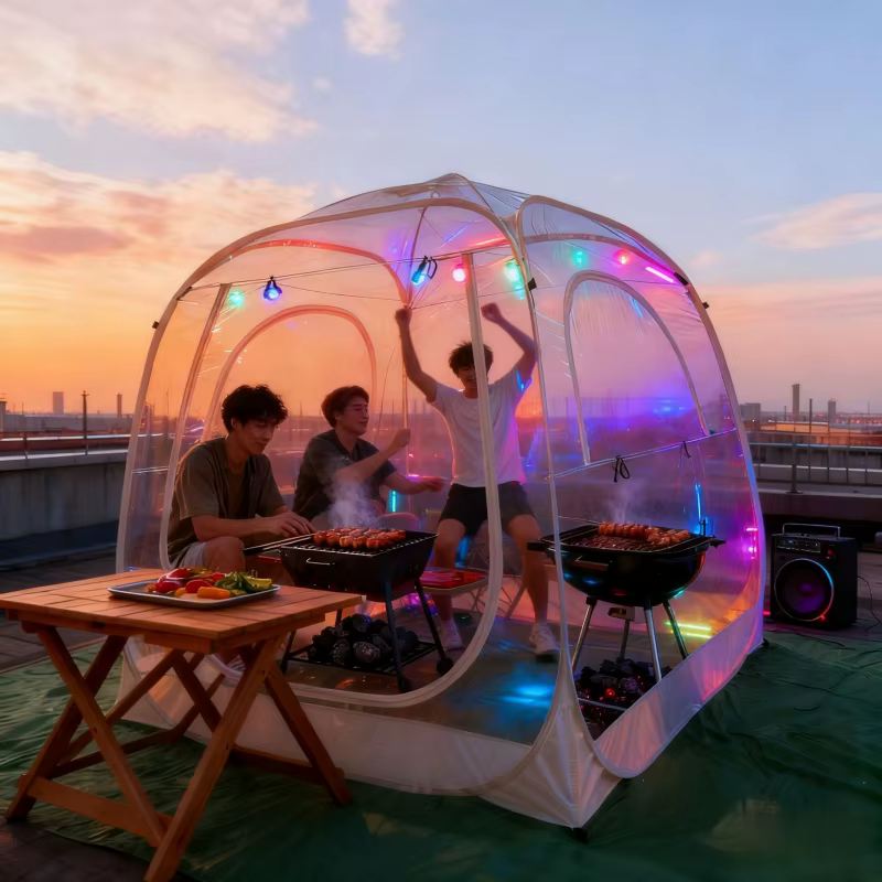 Tente ciel étoilé extérieur, maison à bulles transparente populaire, portable et à ouverture rapide,