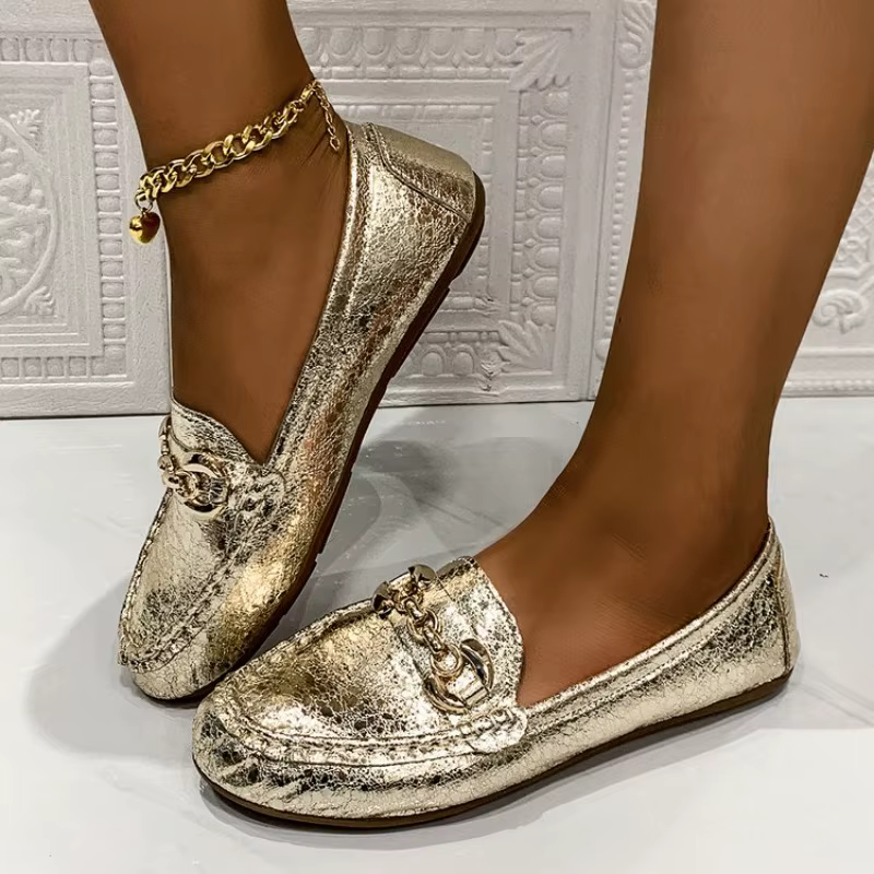 Chaussures confortables à semelle plate et souple pour femmes, chaussures simples à enfiler, polyval