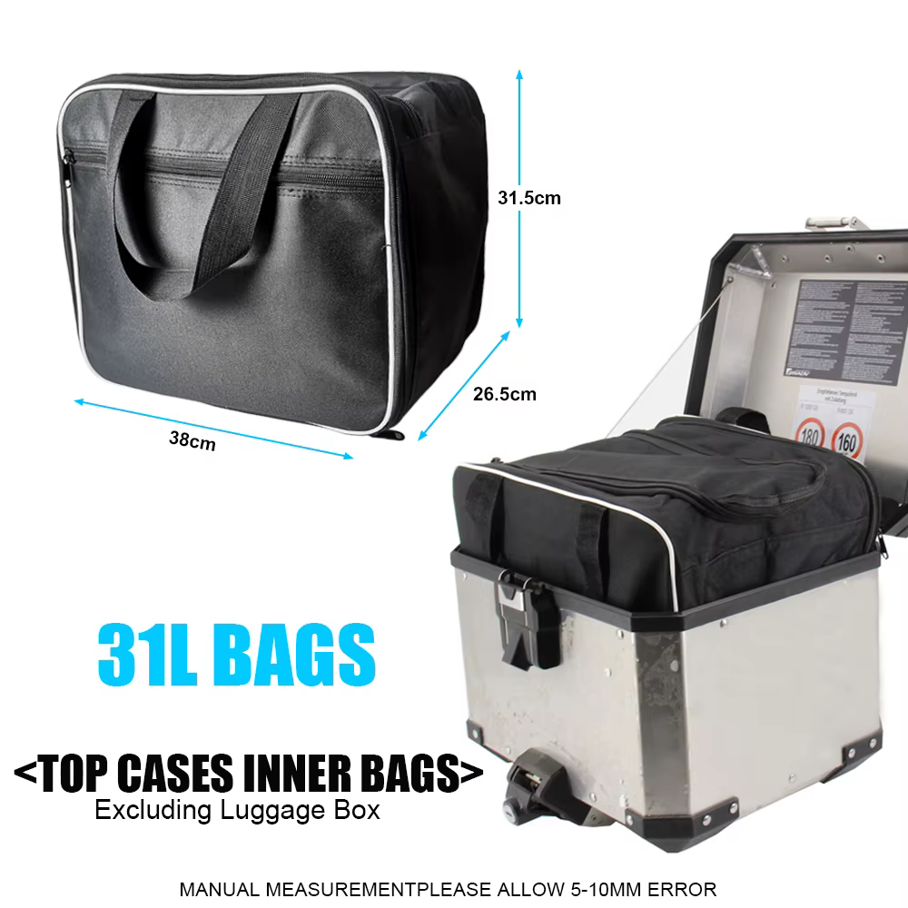 Sacs intérieurs noirs pour bagages de moto, valises d'aventure, sac de moto, BMW Runder GS Adv, R125