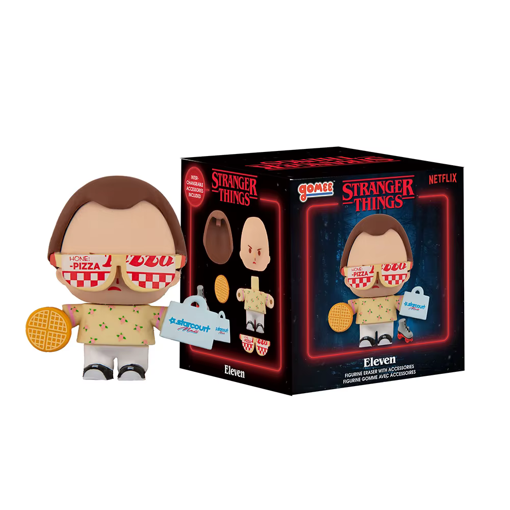 Gommes fantaisie officielles Stranger Things, 1 pièce, design de dessin animé mignon, souples et rés