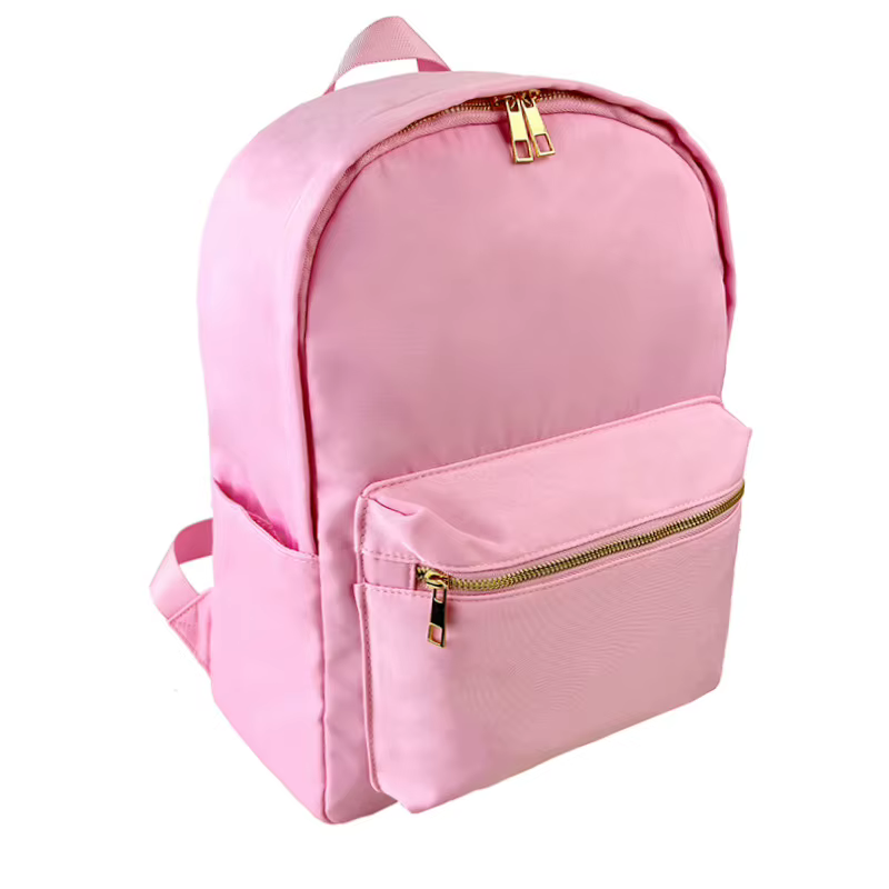 Sac à dos décontracté en nylon imperméable grande capacité, style simple, sac d'école et de rangemen