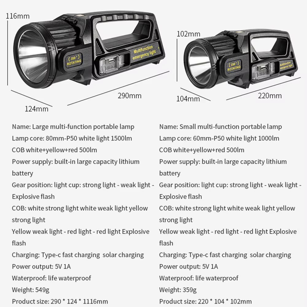 P50 Solaire De Charge Portable Puissant LED Lampe de Poche De Poche Projecteur USB Rechargeable Étan