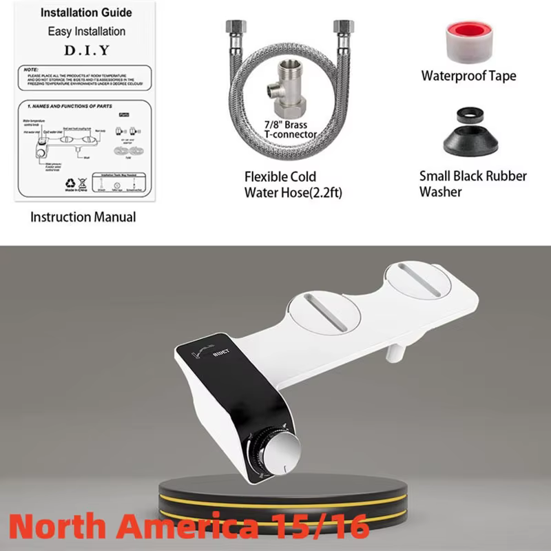 1 ensemble de Bidet Portable pour femmes, fixation de toilette autonettoyante avec pulvérisateur Non