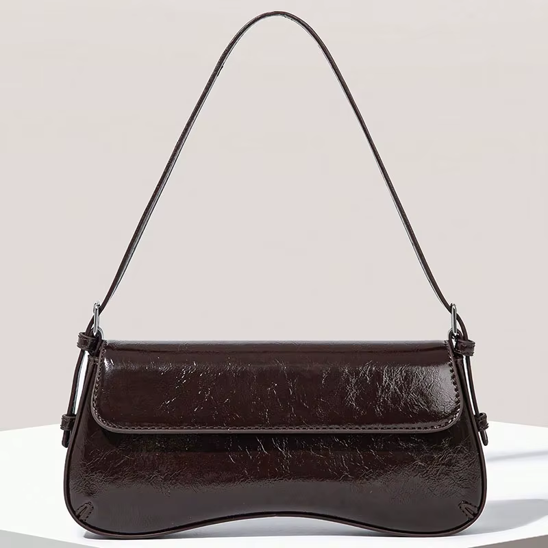 Sac à bandoulière rétro classique à la mode, sac sous les bras haut de gamme pour femmes, léger et é