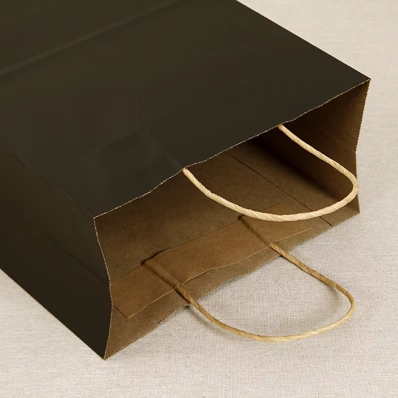 Mini sac en papier kraft avec sac cadeau Foy Festival, emballage de strass de Noël, sacs à provision