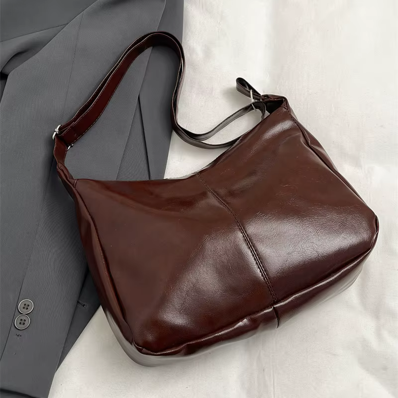 Nouveau sac à bandoulière tendance pour femmes, en cuir PU, grande capacité, sac sous le bras, sac h