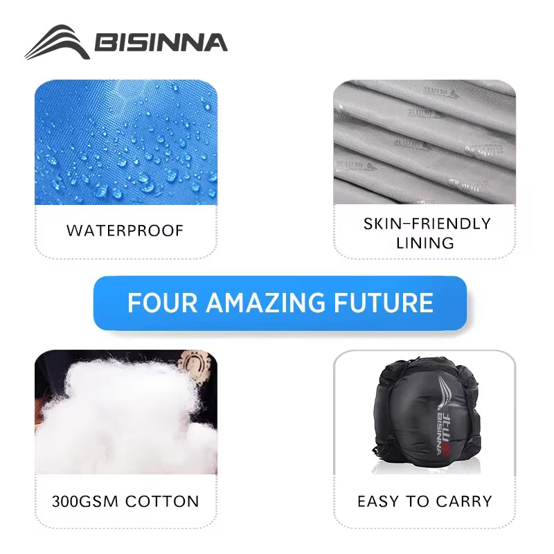 BISINNA Camping sac de couchage ultraléger imperméable hiver enveloppe chaude sac à dos sacs de couc