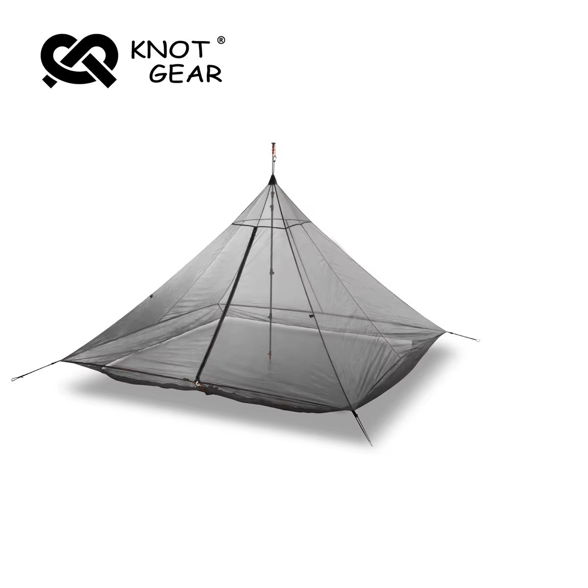 Tente intérieure pyramide à nœud, tente anti-moustiques de Camping en plein air, ultralégère, sac à 