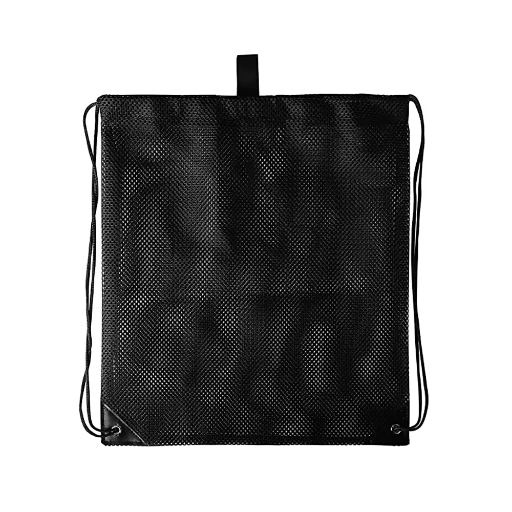 Sac à dos en maille à cordon de serrage, sacs en maille noire, sac en filet pour ballon de football