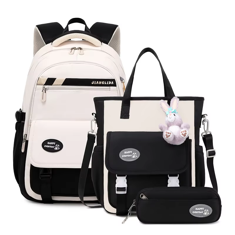 Sac à dos pour filles pour enfants d'école primaire, sac à livres 3 pièces/ensemble, sacs à dos simp