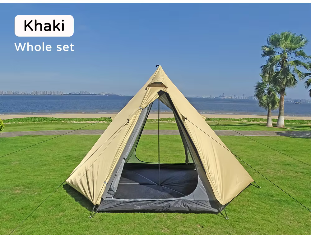 Tente tipi indienne étanche pour l'extérieur, tente Dakota idale double couche, grand tipi mongol, c