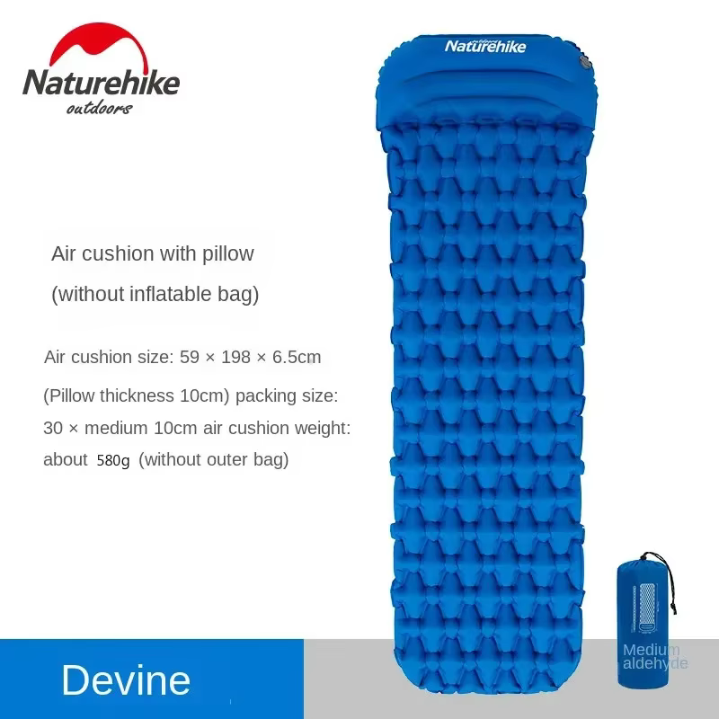 Naturehike-tapis de Camping gonflables coussin d'air avec oreiller coussin de couchage touristique m