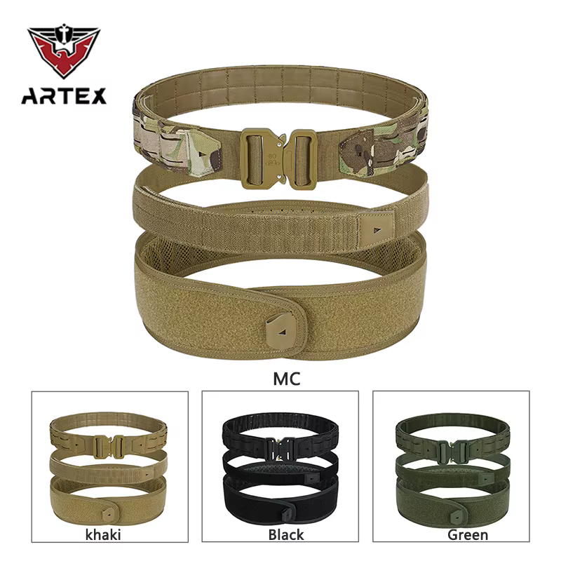 Ceinture tactique ARTEX 3 en 1, boucle à dégagement rapide découpée au Laser, ceinture de tir de Com