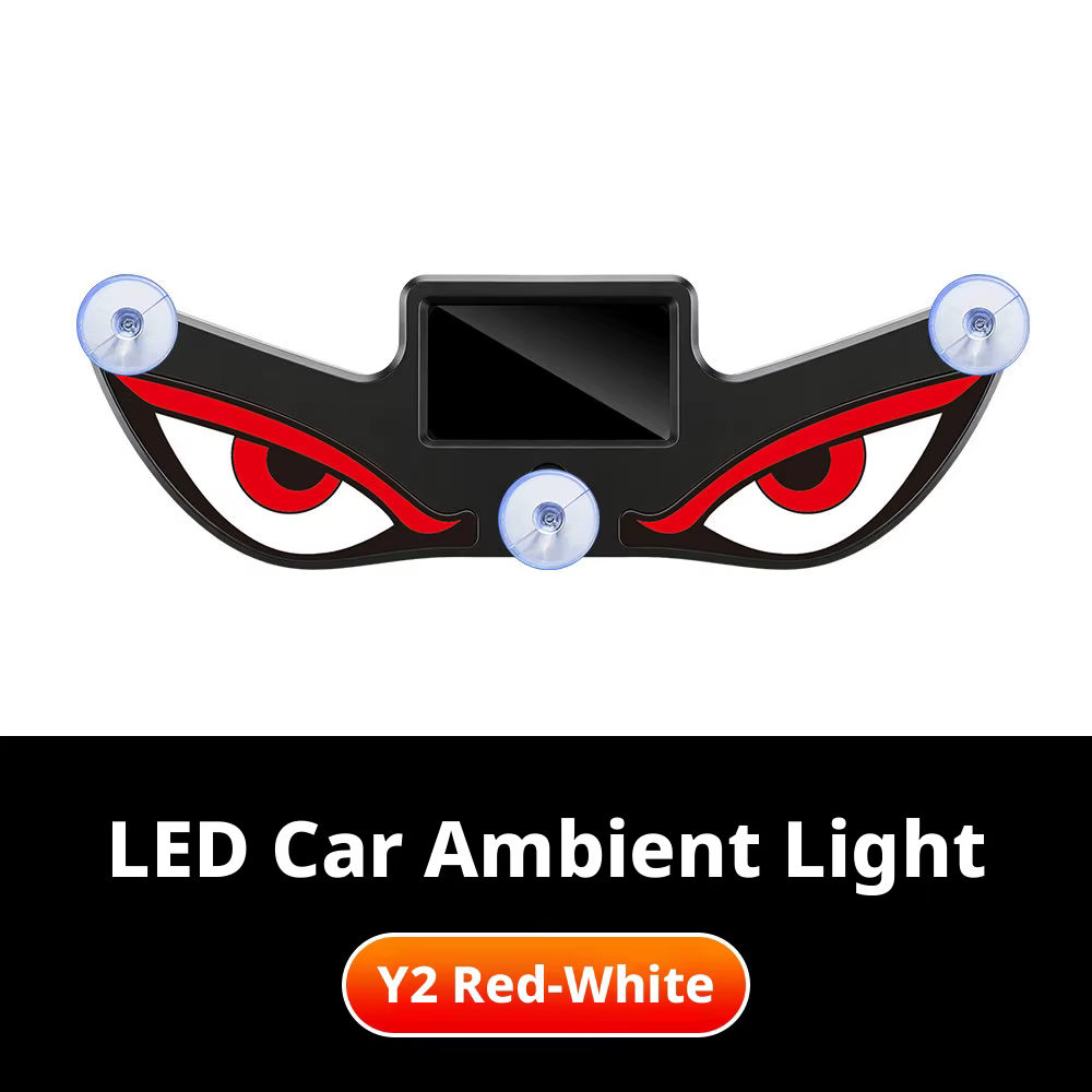 Lampe d'ambiance BLALION Car Cool EYE à énergie solaire, lumière néon respirante, décoration de voit