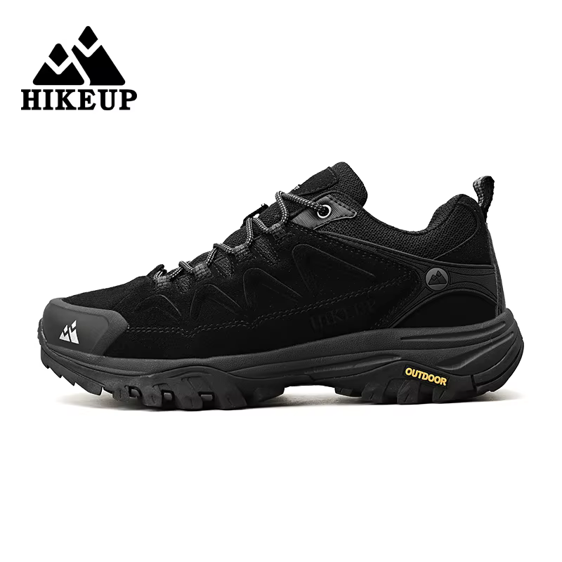 HIKEUP cuir hommes chaussures de randonnée en plein air touristique Trekking baskets escalade sentie