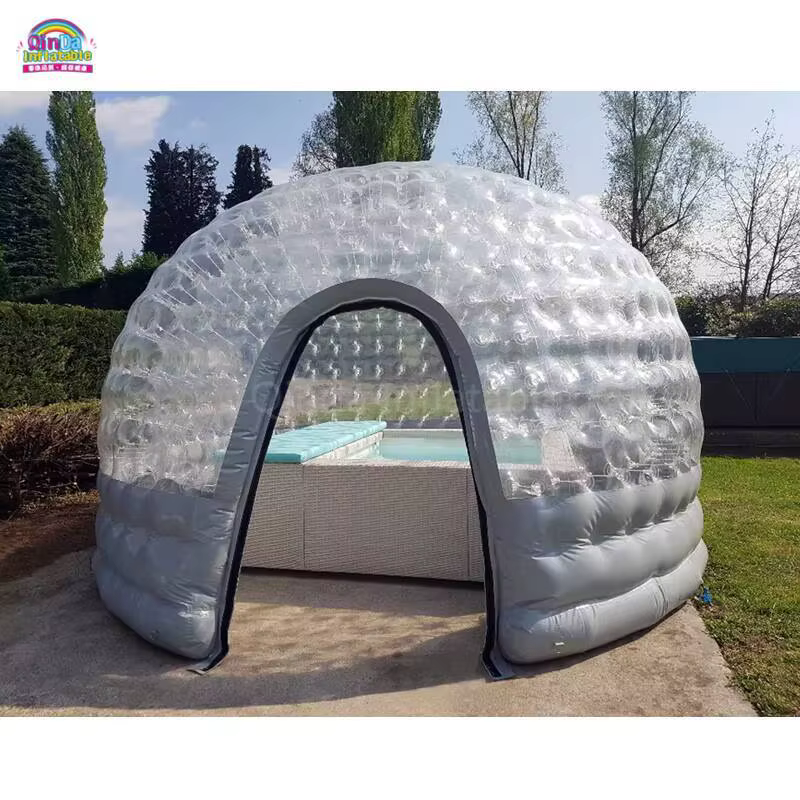 Tente gonflable blanche à bas prix, tente dôme pour spa et jacuzzi en plein air