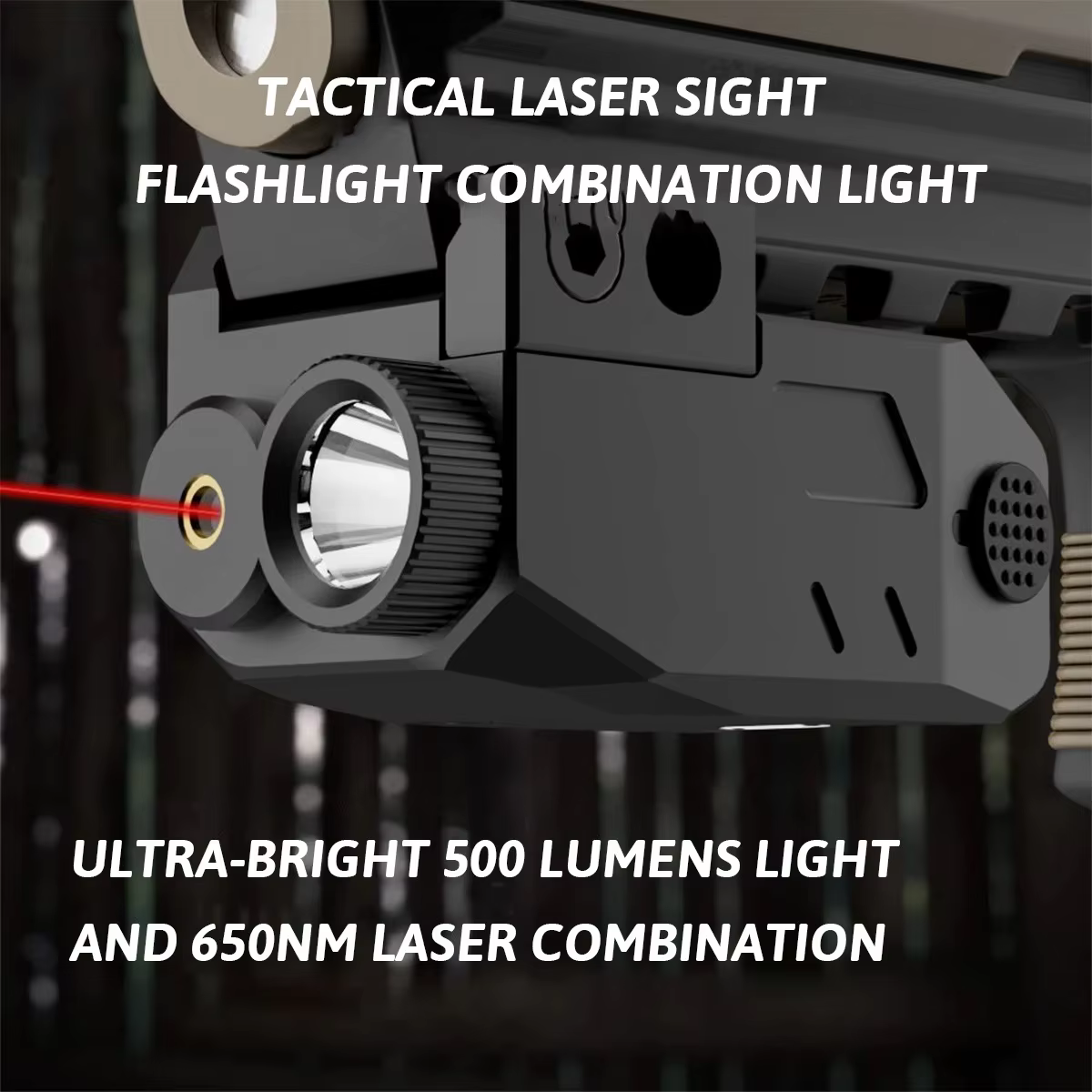 Lampe de poche tactique Richfire 2 en 1, 500 Lumens, torche LED rechargeable pour rail Glock 17 19 2