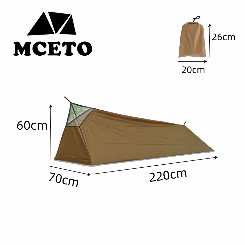 Tente d'extérieur ultralégère à cadre en A sans pôle, Double couche, pour Camping et randonnée, pour