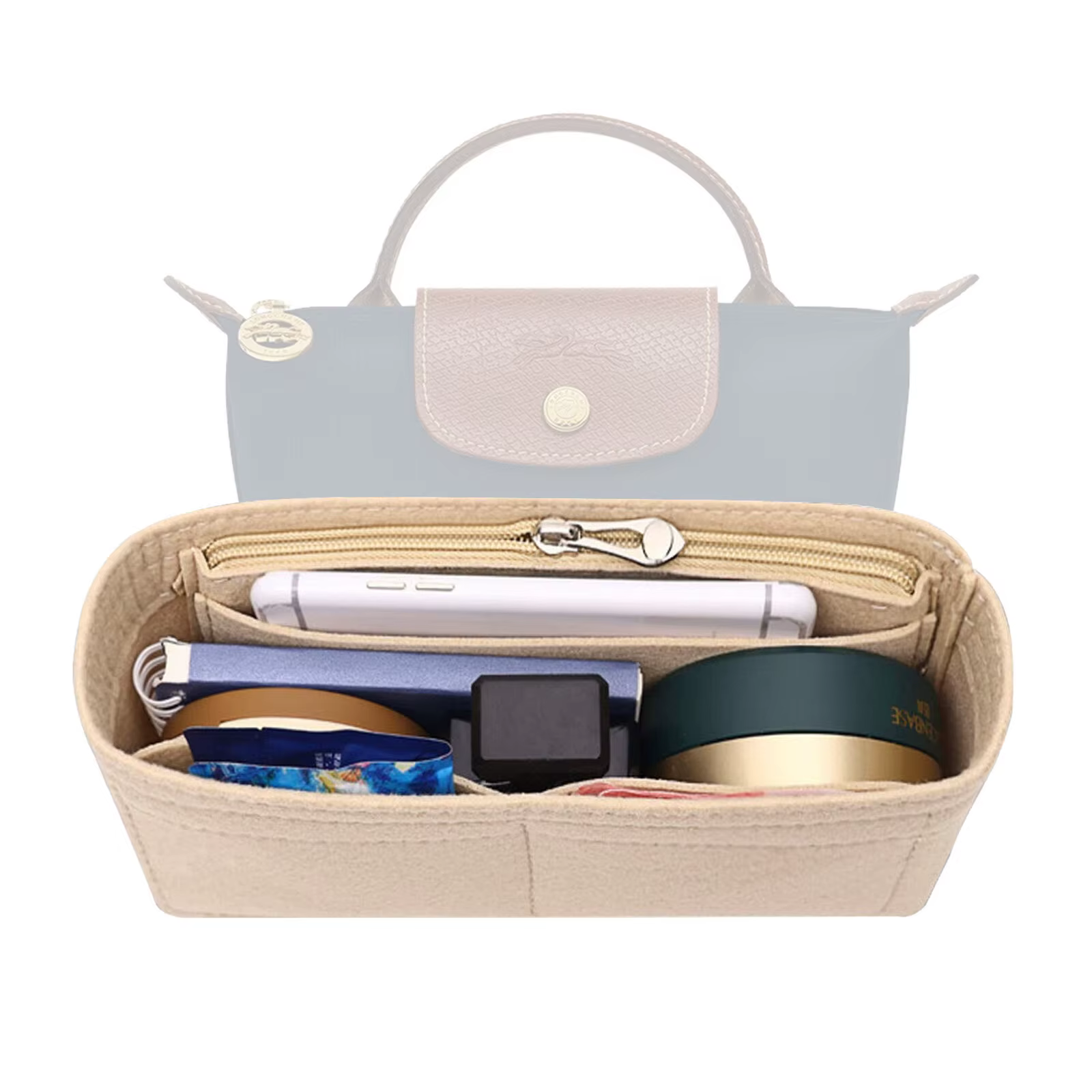 Sac à Main en Feutre pour Longchamp, Mini, Initié