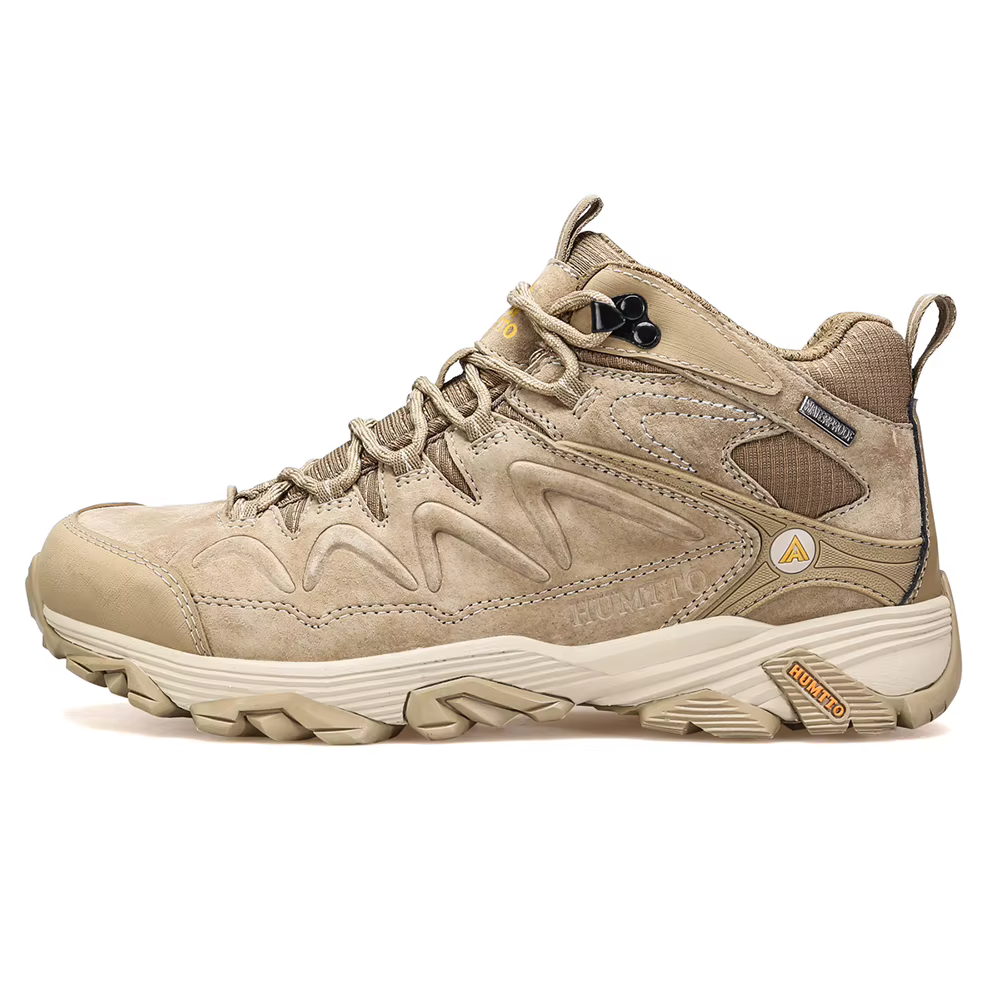 HUMTTO chaussures en cuir véritable pour hommes bottes de randonnée d'hiver respirant Camping chauss