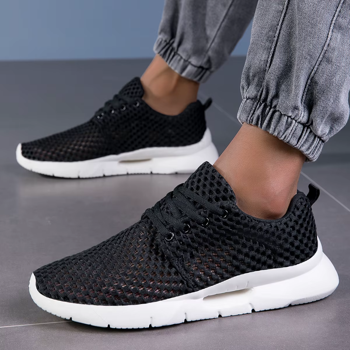Nouvelles chaussures en maille blanche pour hommes respirant été léger randonnée chaussures décontra