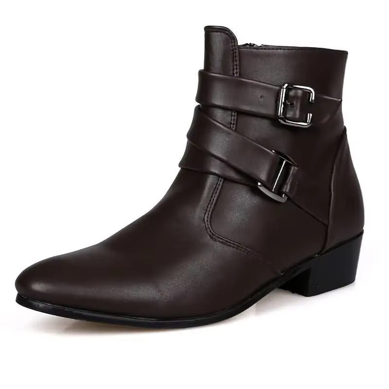 Bottes Chelsea de marque pour hommes, chaussures formelles de styliste de Style britannique avec san