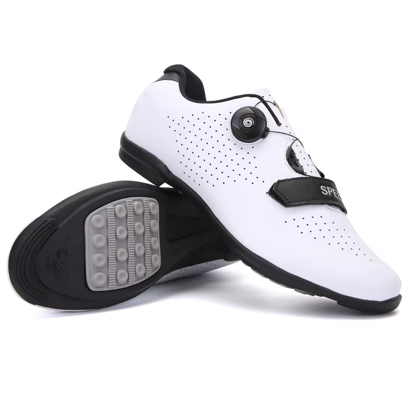 Baskets de cyclisme à pédales pour hommes et femmes, chaussures de vélo plates, à crampons, de vites