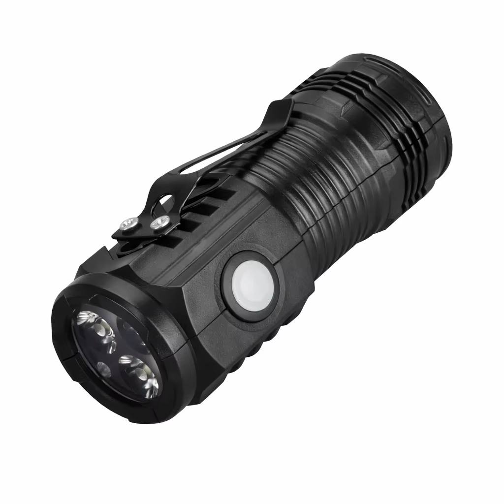 Lampe de poche rechargeable pour l'extérieur, lumière puissante, torche portable étanche, camping, r