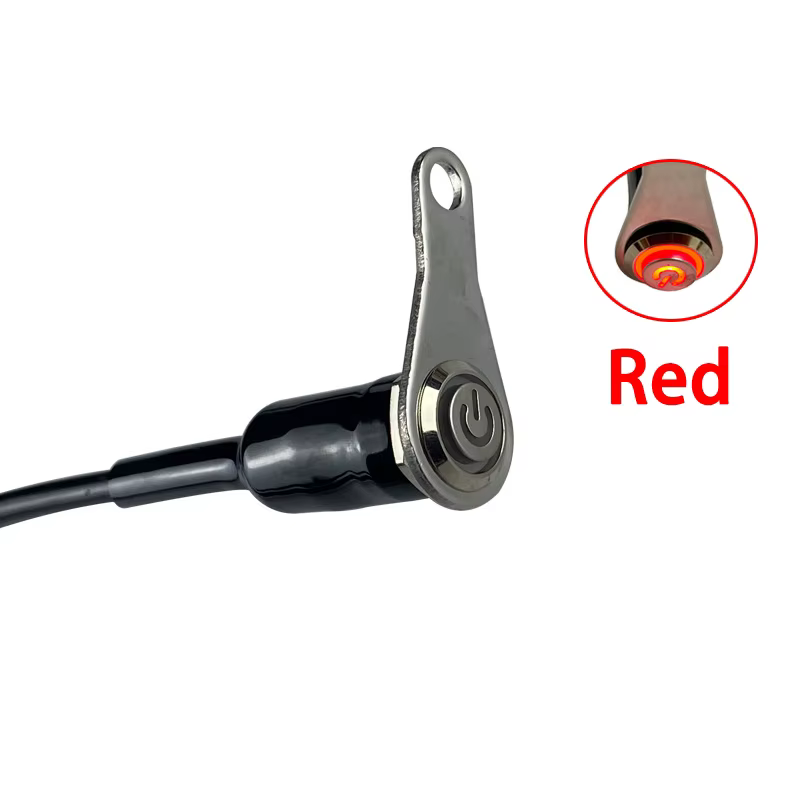 Interrupteur LED pour moto ON+OFF, montage sur guidon, alliage d'aluminium, étanche, 12V, phares ant