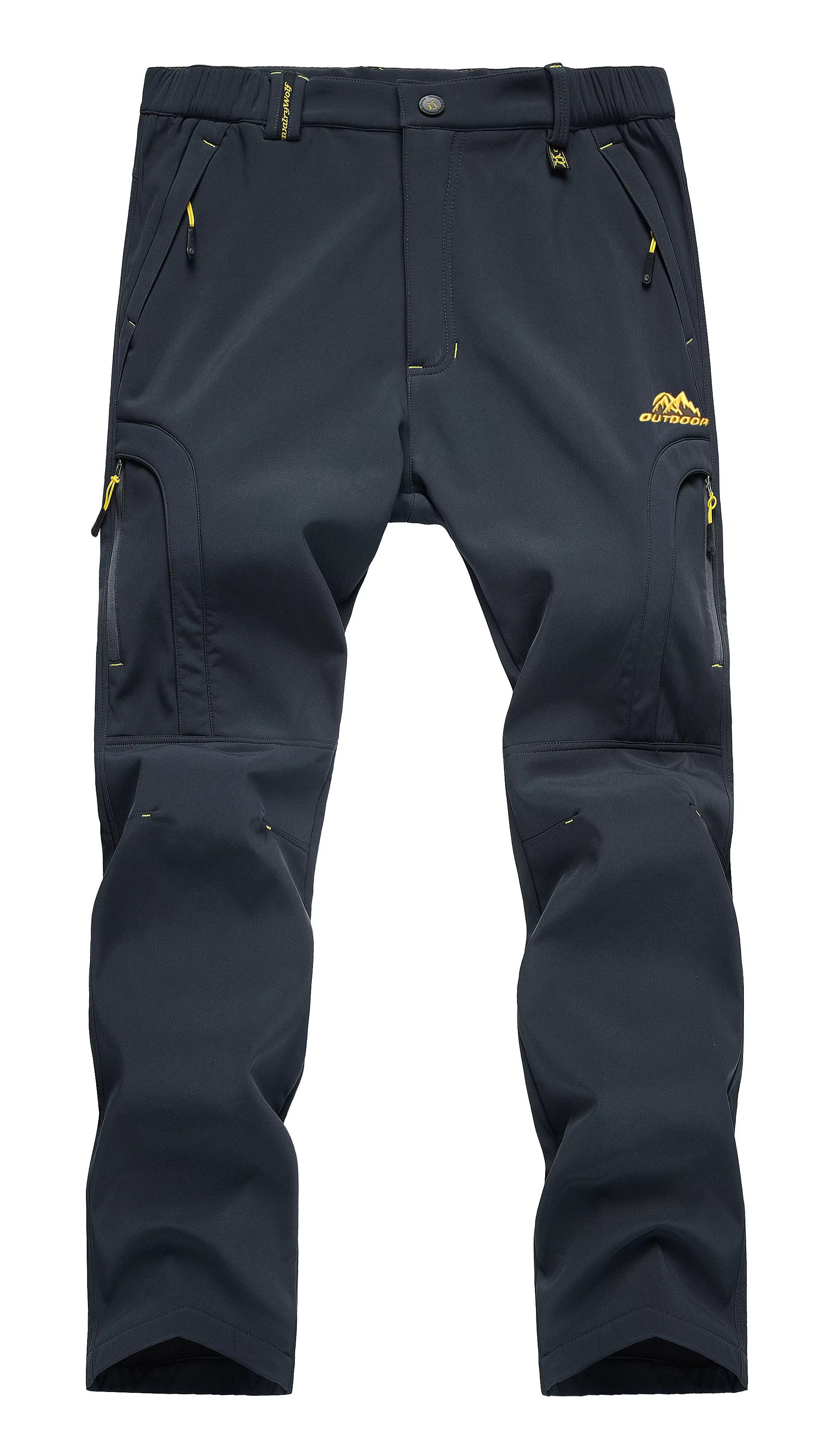 Pantalon de randonnée imperméable pour hommes, doublé polaire, pantalon de Ski de neige, Softshell d