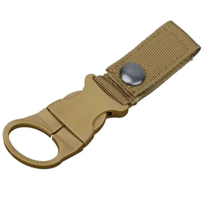 Mousqueton de fixation pour bouteille d'eau d'extérieur, en sangle nylon, pour ceinture, sac à dos,