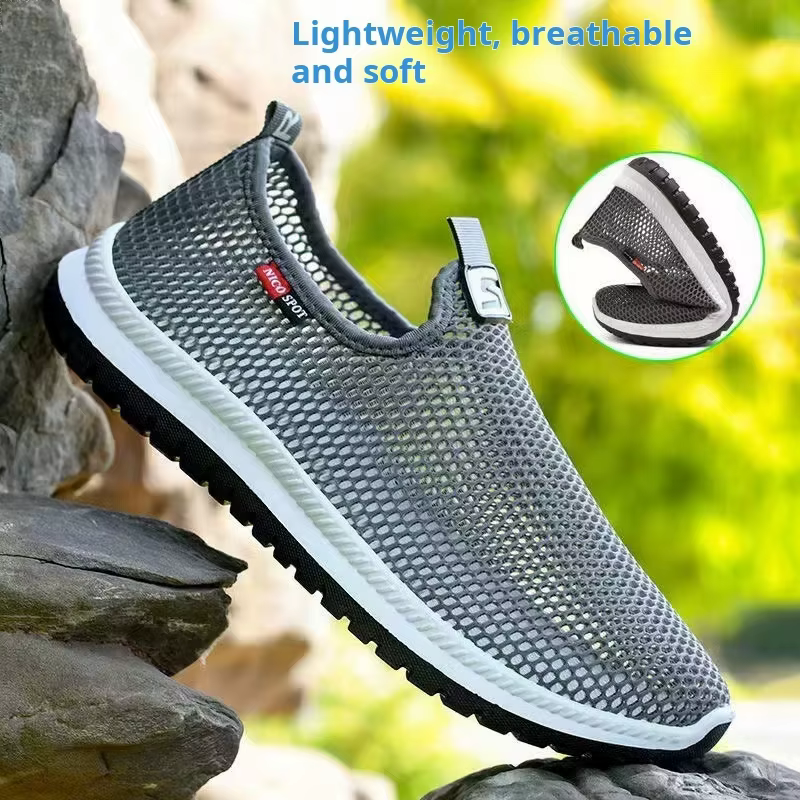 Chaussures d'eau respirantes pour hommes, baskets de marche légères, chaussures de randonnée décontr