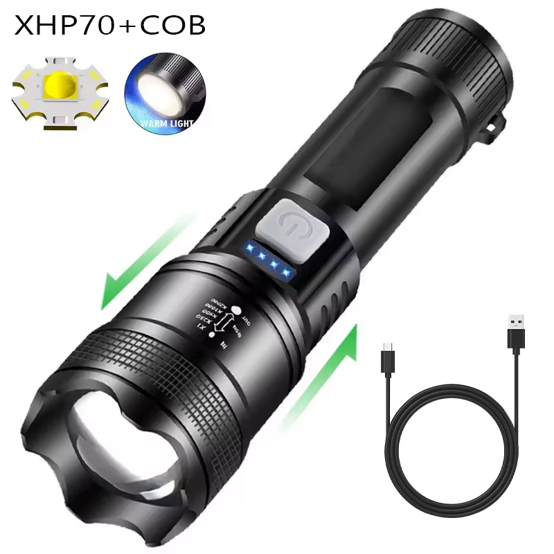 Lampe de poche Led haute puissance lampe Rechargeable Ultra puissante avec lampes de poche rechargea