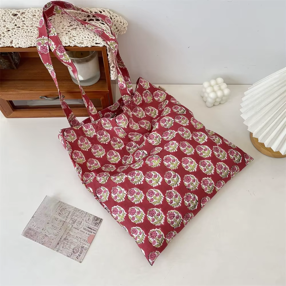 Sac fourre-tout Vintage imprimé Floral, sac à bandoulière de Style fin pour femmes
