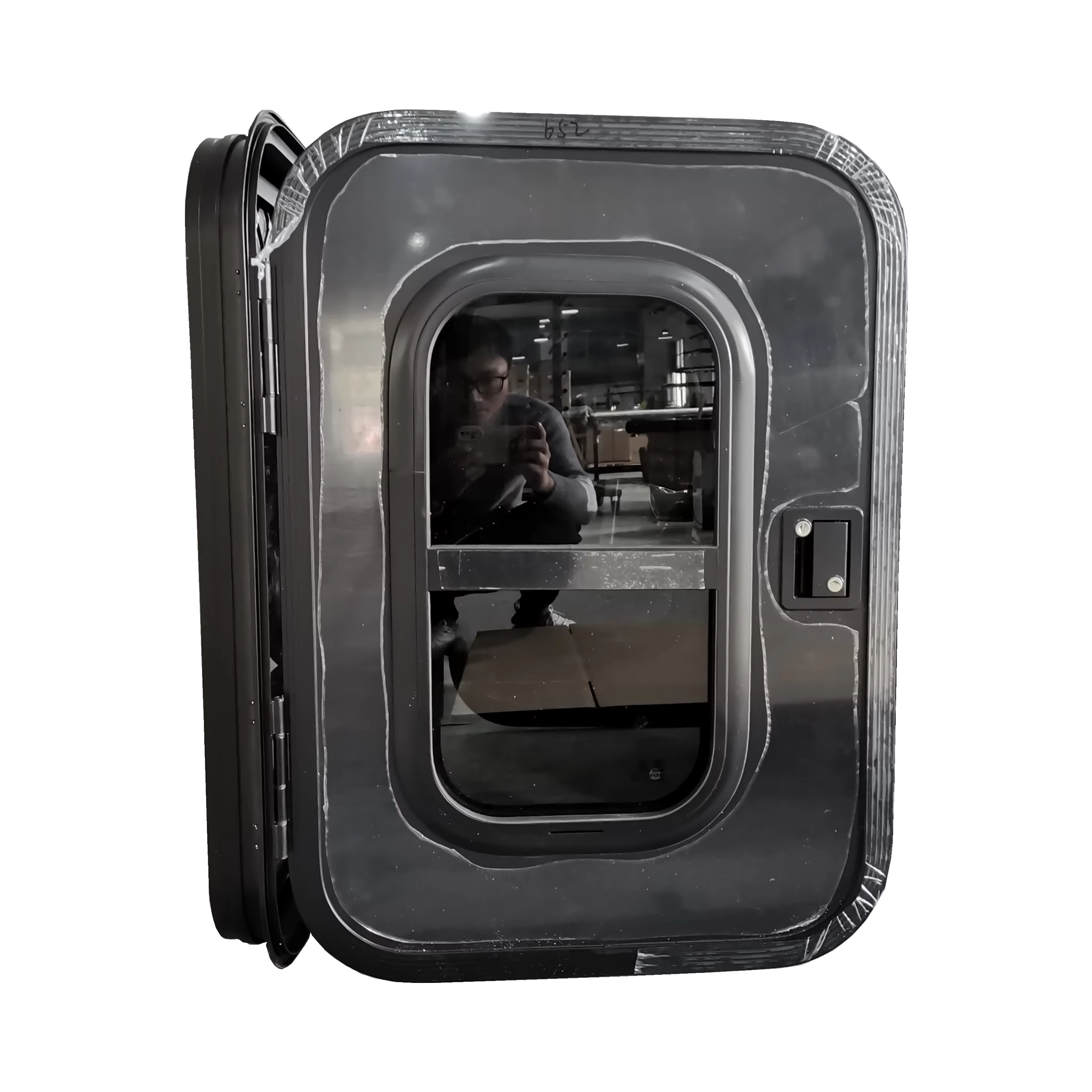 Accessoires de remorque, cadre en aluminium, fenêtre relevable, serrure à point unique, porte de car