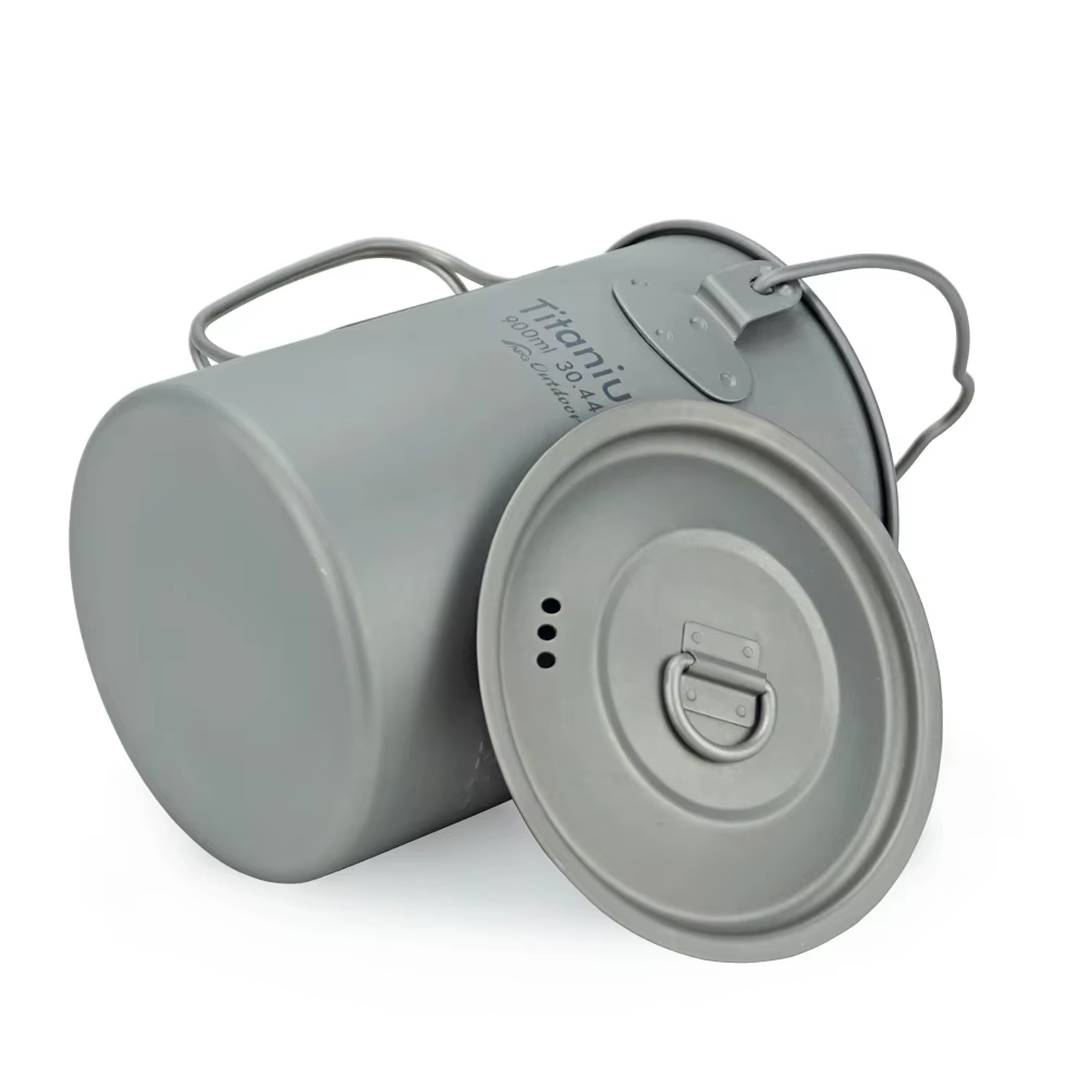 APG 0.9LT titane tasse suspendue tasse d'eau tasse marmite Camping en plein air ustensiles de cuisin
