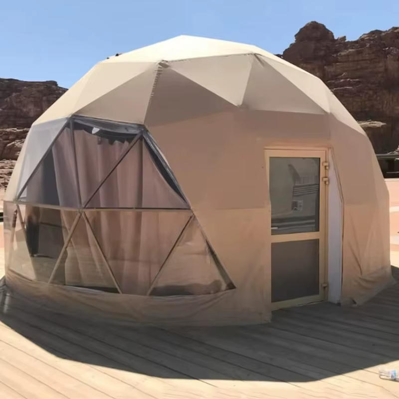 Tente de camping géodésique personnalisée de grande taille, écologique, pour le camping en plein air