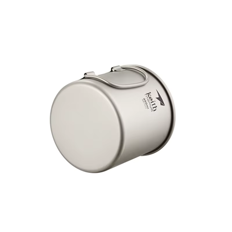 Pamono-Tasse à eau en titane avec couvercle Ti3240 ,350ml, ustensiles de cuisine pour pique-nique, s