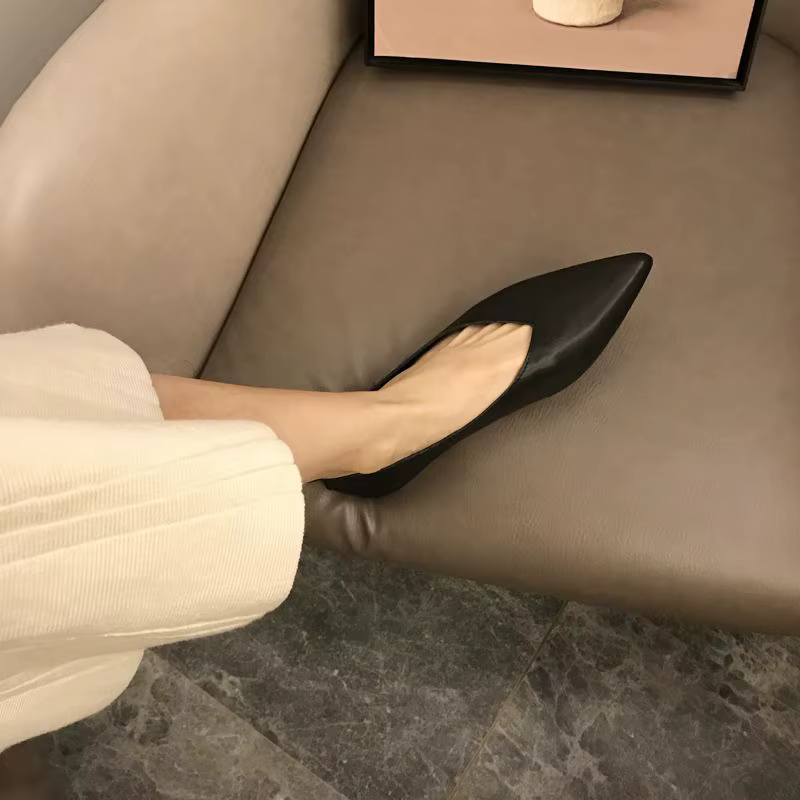 Chaussures plates à bout pointu pour femmes, grande taille 2026, confortables et basses, style batea