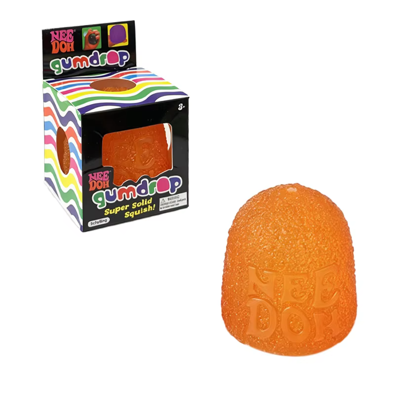 Needoh Gumdrop Maltose Filler Squish Balls, Jouet sensoriel à presser à la main, élastique à remonté
