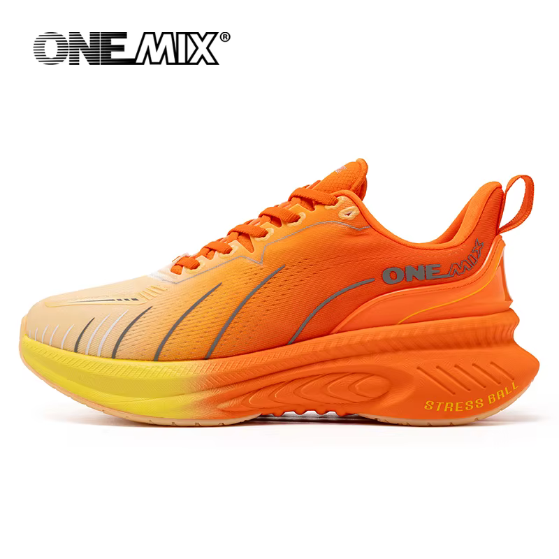 ONEMIX nouvelles chaussures de course à amorti pour hommes coureurs lourds appropriés à lacets sport