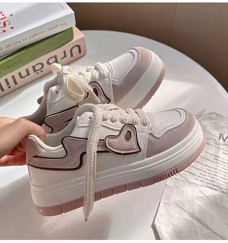 Chaussures Scolaires Blanches pour Petites Filles 2026 Nouvelle Collection Automne Baskets Décontrac