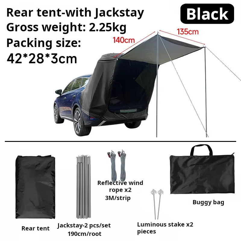 Tente arrière de voiture extérieure Camping pique-nique tente arrière de voiture avec auvent tente d