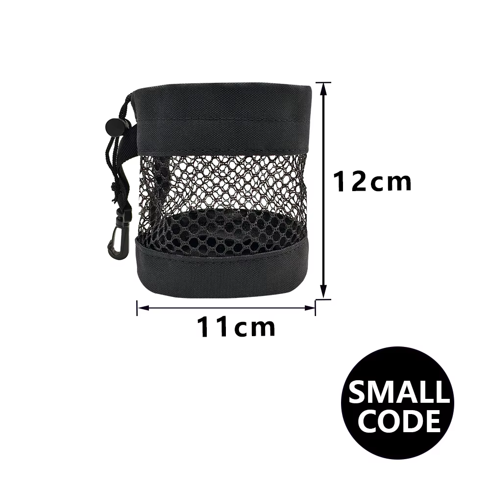 Pochette noire pour balle de Golf, avec maille en Nylon de haute qualité et Clip en plastique suspen