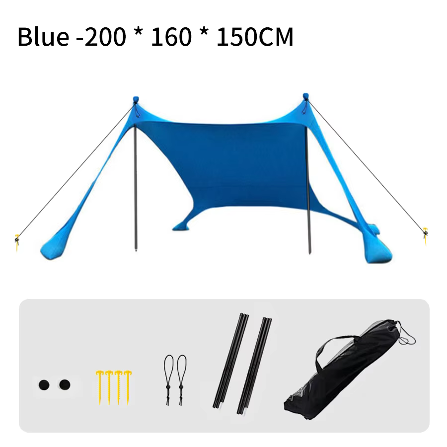 Tente de camping extérieure coupe-vent, auvent pop-up, abri solaire de plage anti-UV, ultralégère, p