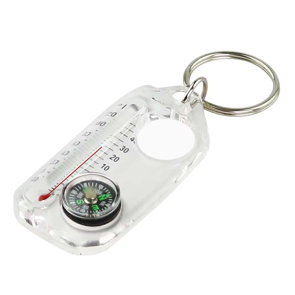 Boussole de randonnée porte-clés, accessoires de guidage directionnel extérieur, gadget boussole por