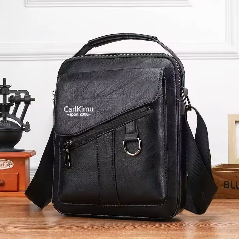 Sac à bandoulière de sport classique multi-poches, sac à main en nylon résistant à l'eau pour hommes