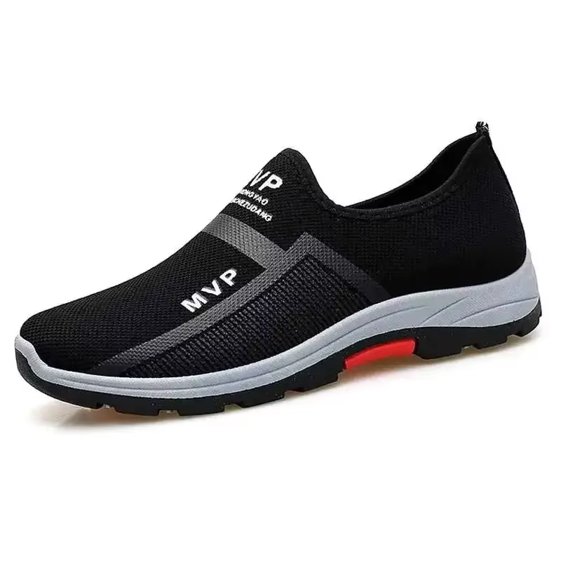 Chaussures d'été pour hommes, baskets respirantes en maille, légères, de marche, à enfiler, décontra