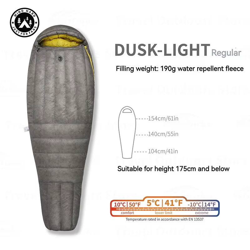 Sac de couchage en duvet ultraléger AEGISMAX Dusk 4 ℃ -2 ℃   Sac de couchage touristique en duvet de